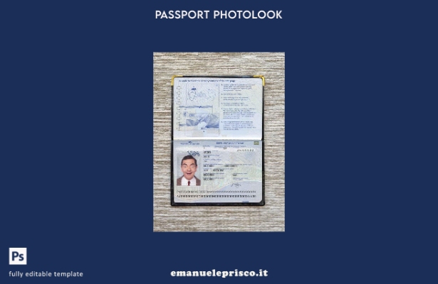 modello di aspetto fotografico del passaporto estone in stile verificato